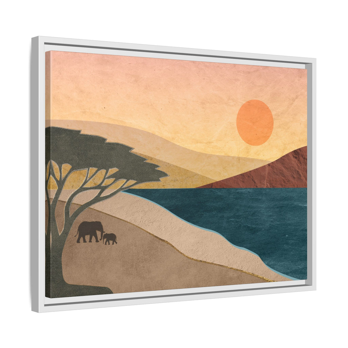 ILANGA 04 – Shoreline Elephant Canvas Wall Art