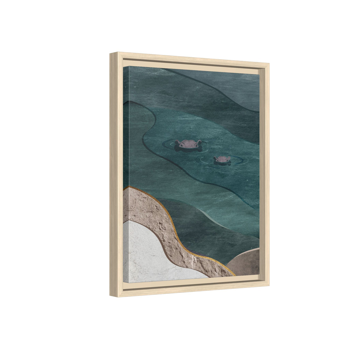 IMVUBU – Hippo Canvas Wall Art