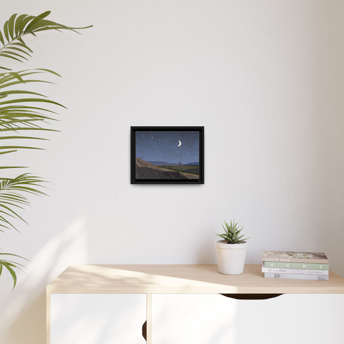 ILANGA 06 – Nightfall Moon & Stars Canvas Wall Art