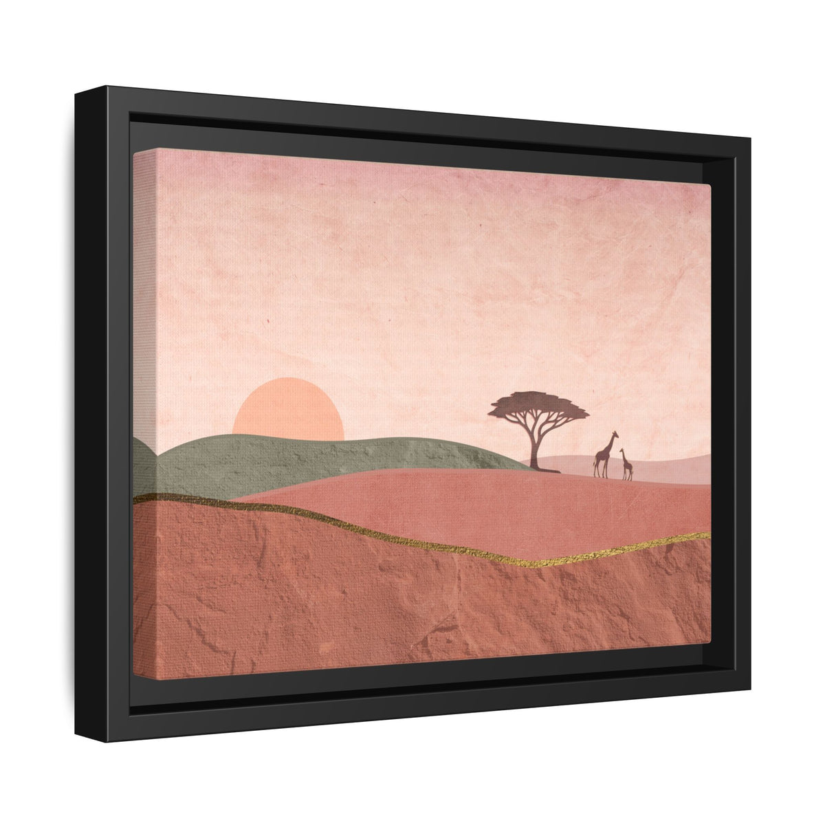 ILANGA 01 – Horizon Giraffe Sunrise Canvas Wall Art