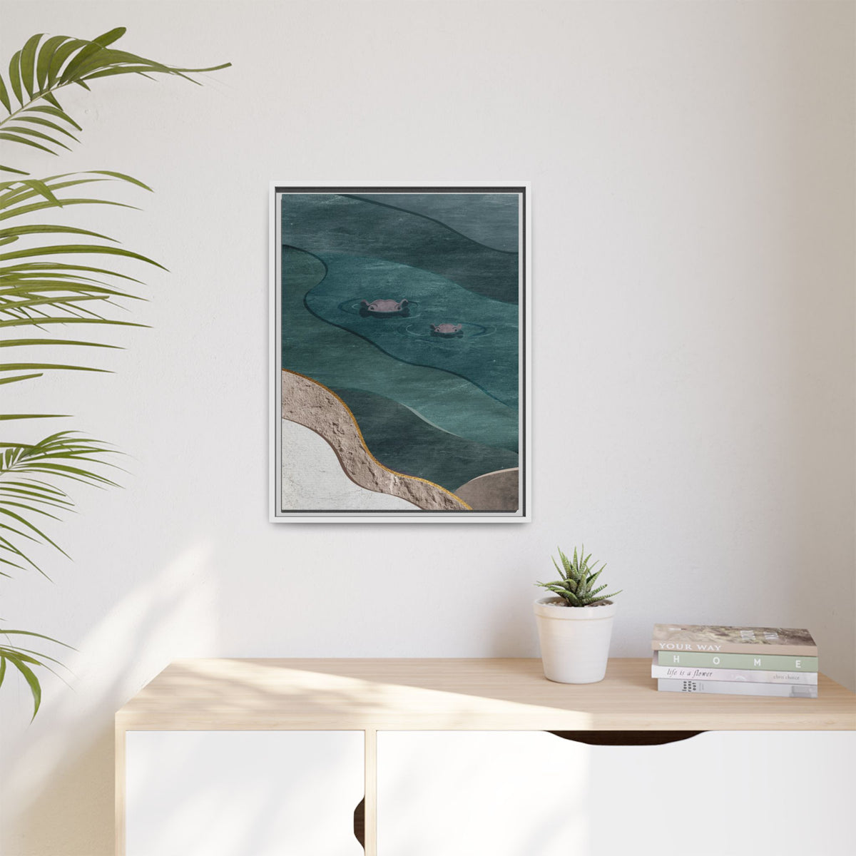 IMVUBU – Hippo Canvas Wall Art