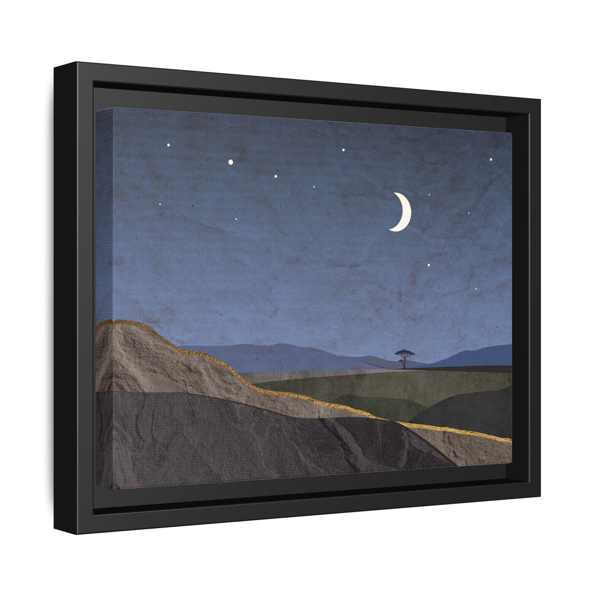 ILANGA 06 – Nightfall Moon & Stars Canvas Wall Art