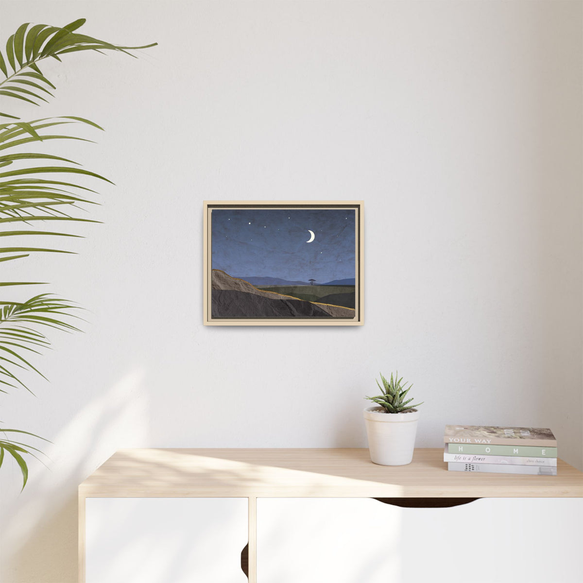 ILANGA 06 – Nightfall Moon & Stars Canvas Wall Art