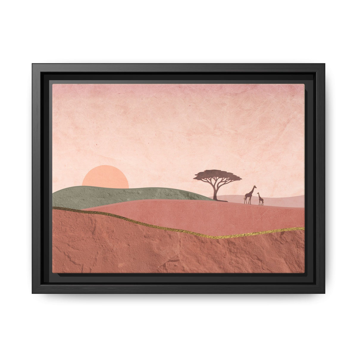 ILANGA 01 – Horizon Giraffe Sunrise Canvas Wall Art