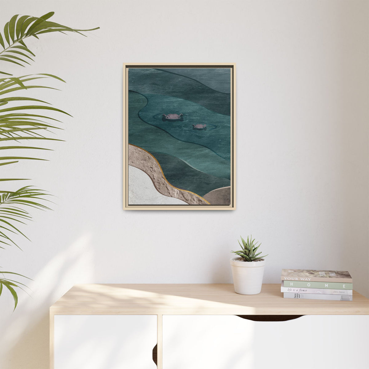 IMVUBU – Hippo Canvas Wall Art