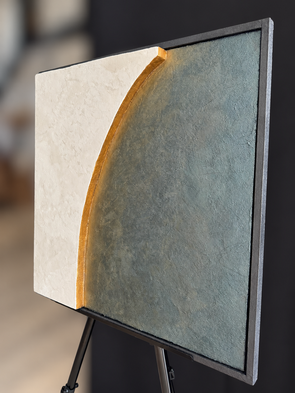 TS 01 Escarpment, alternate angle — two contrasting stone-like planes meeting along a sweeping edge | ACAYA Studio Tsitsikamma collection