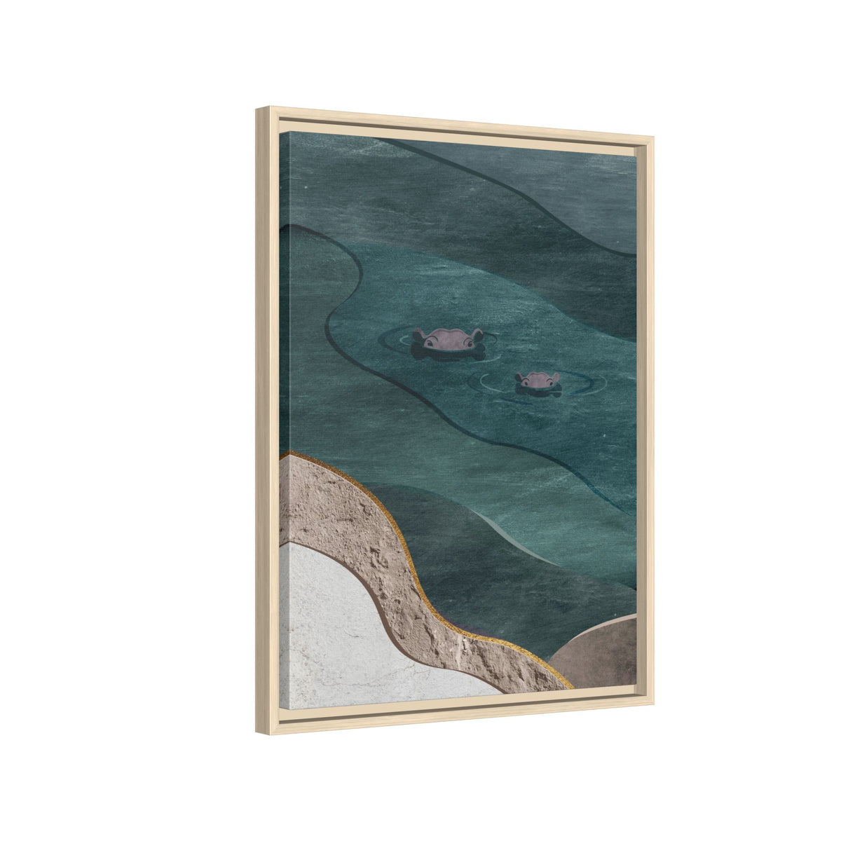 IMVUBU – Hippo Canvas Wall Art
