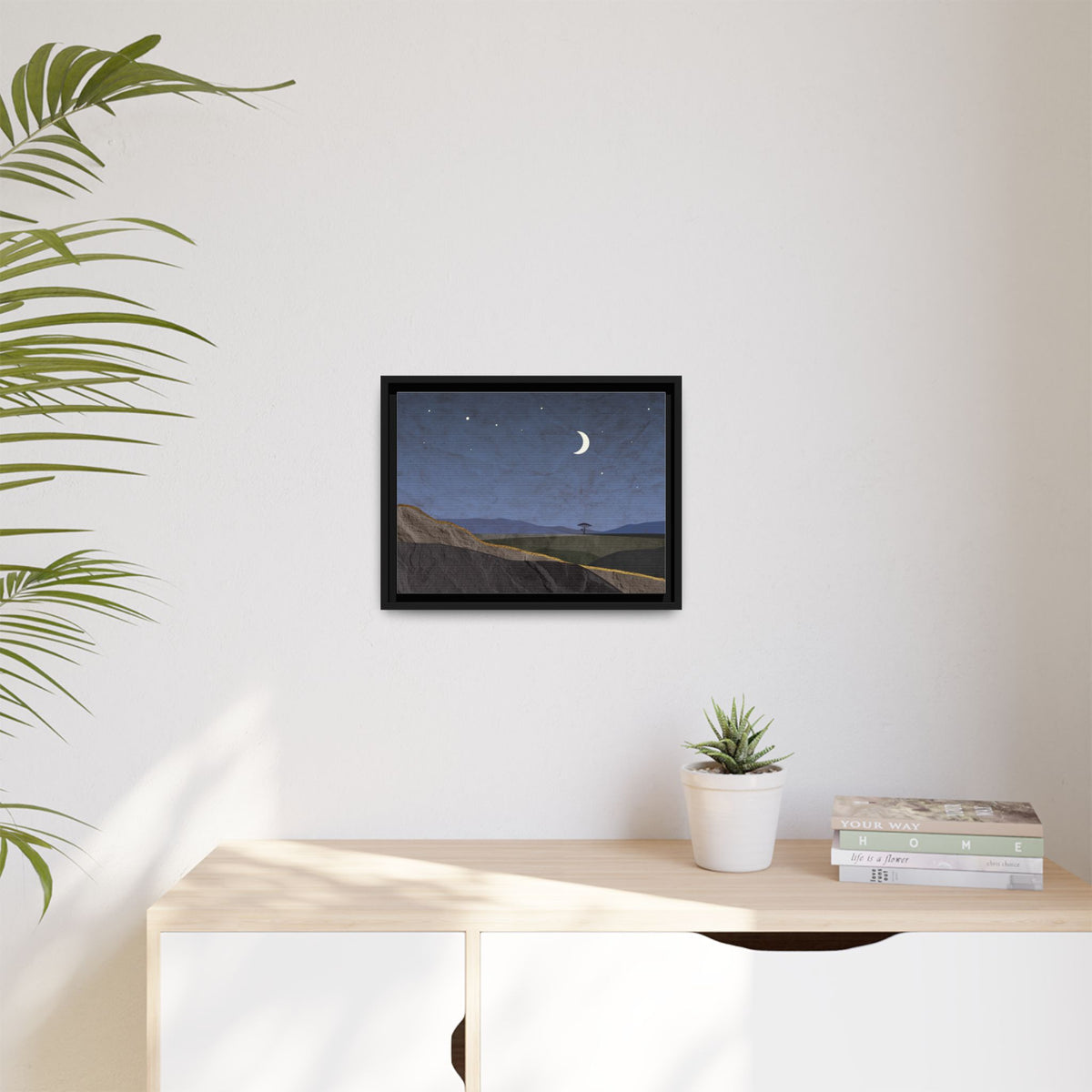 ILANGA 06 – Nightfall Moon & Stars Canvas Wall Art