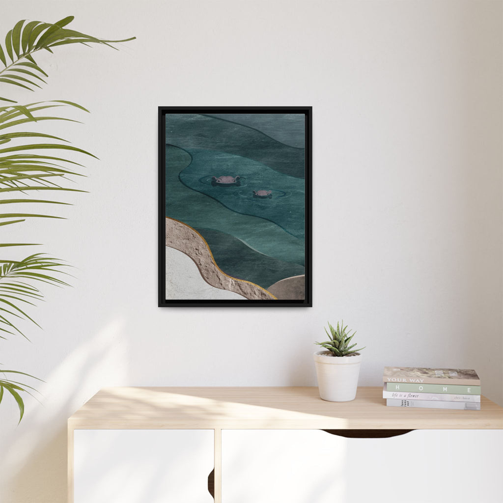 IMVUBU – Hippo Canvas Wall Art