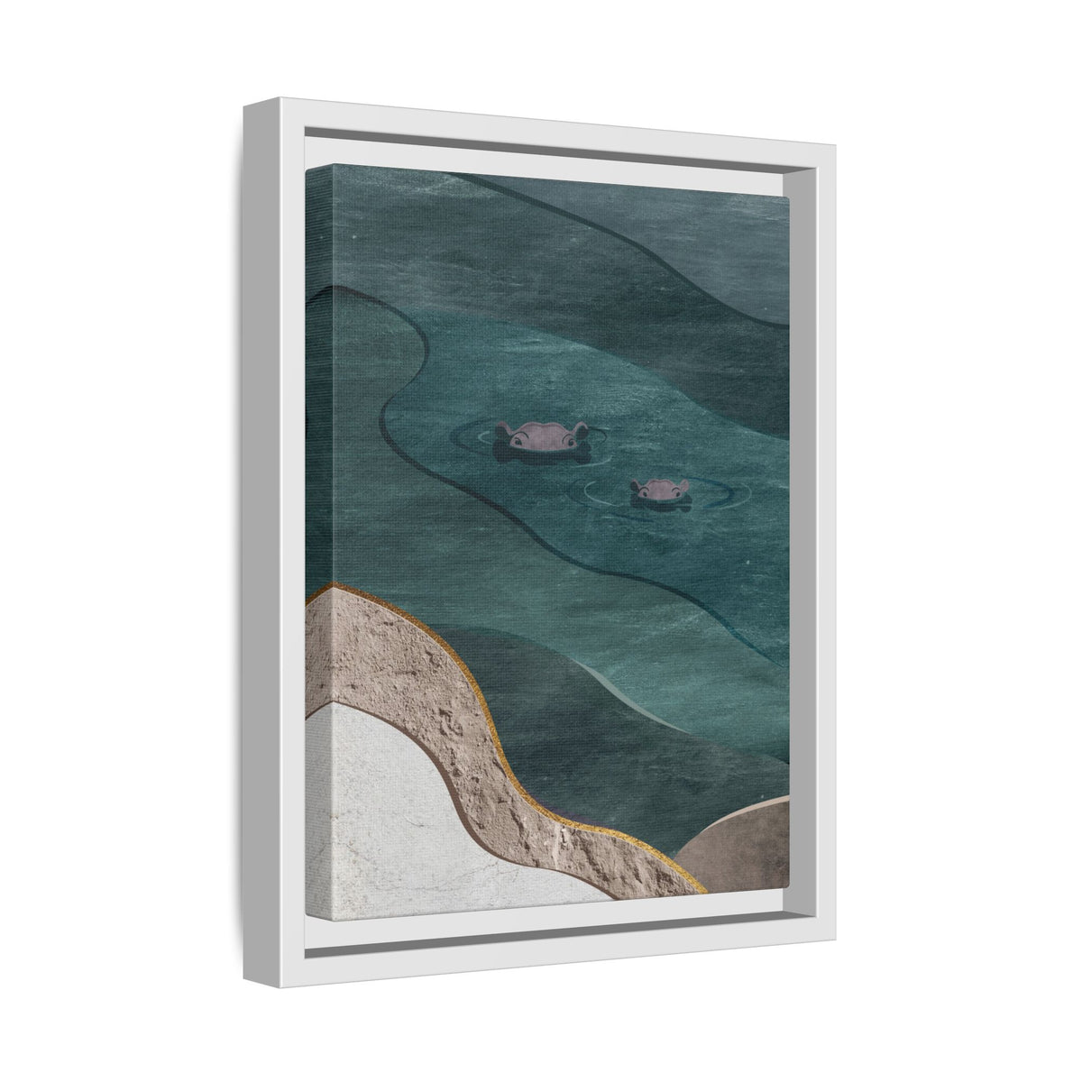IMVUBU – Hippo Canvas Wall Art