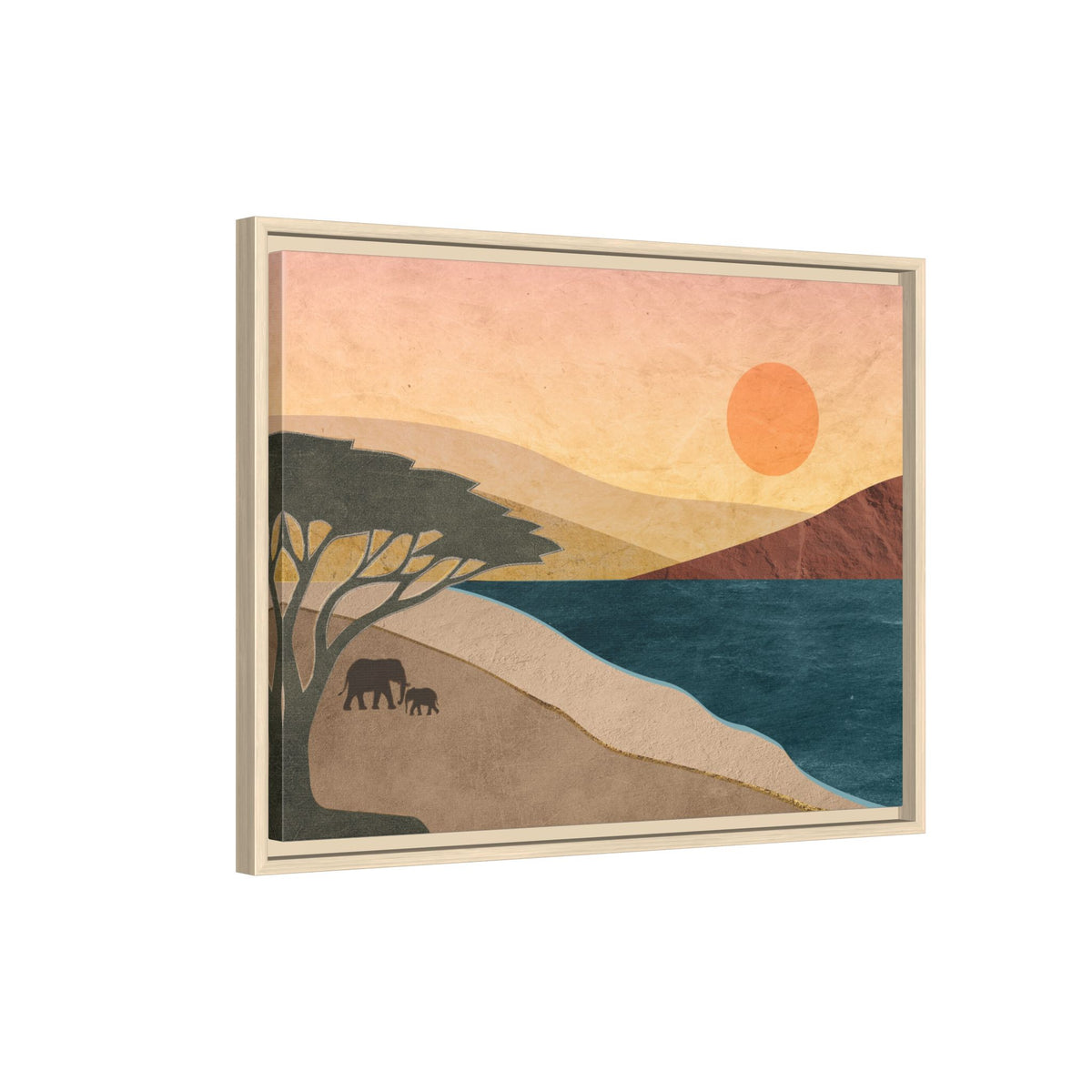 ILANGA 04 – Shoreline Elephant Canvas Wall Art