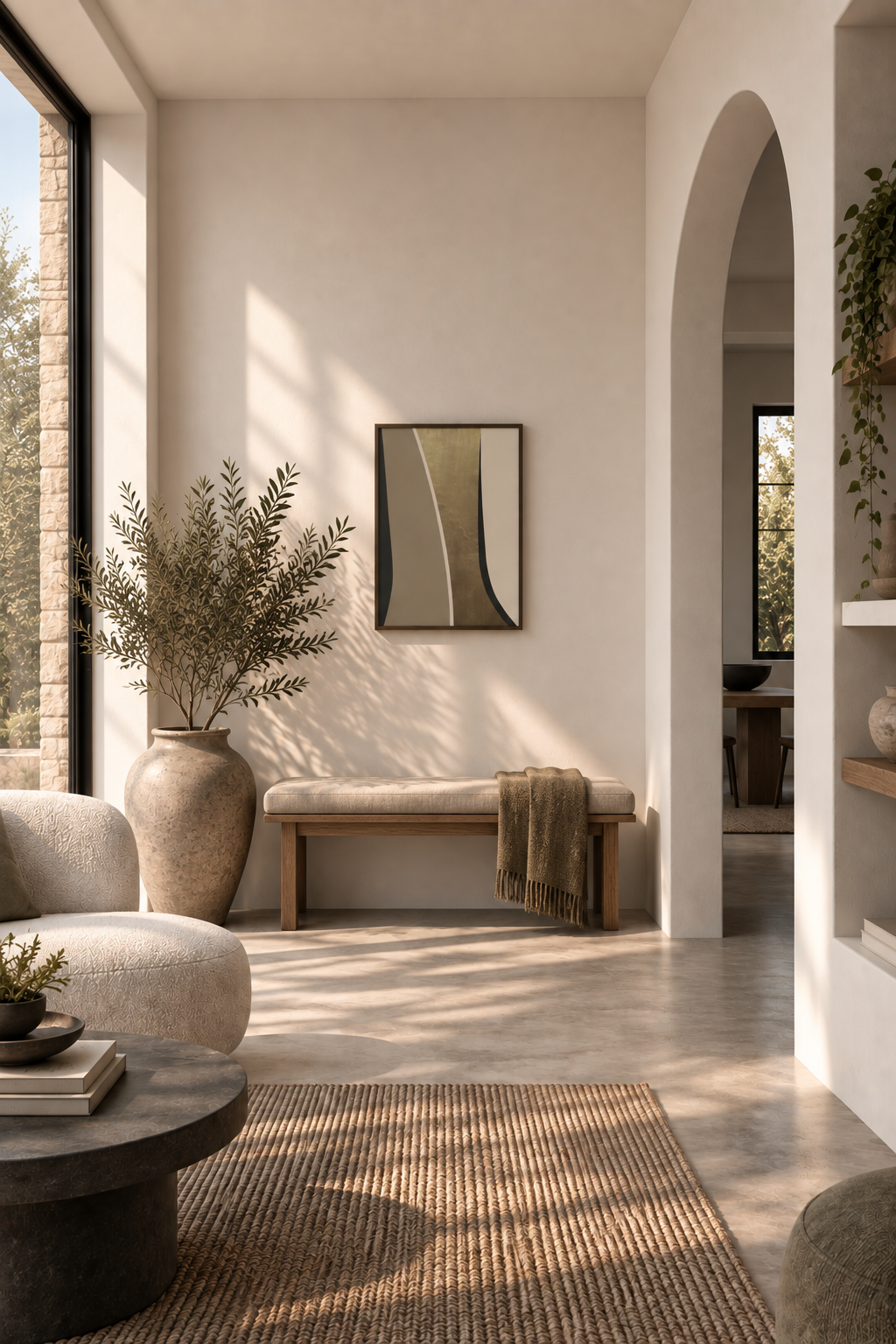 FORM 08 abstract wall art design — black and taupe bands parting around a metallic gold channel | ACAYA Studio FORM Series