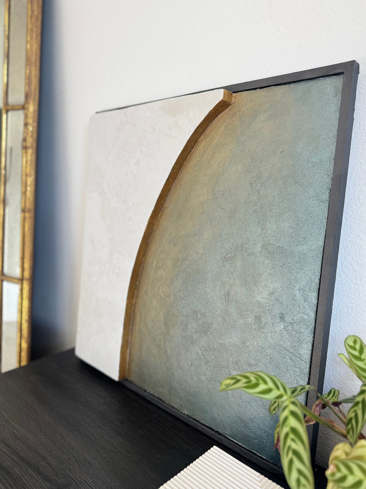 TS 01 Escarpment, detail view — two contrasting stone-like planes meeting along a sweeping edge | ACAYA Studio Tsitsikamma collection