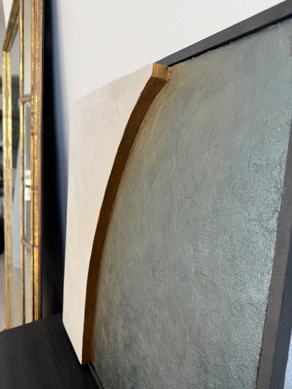TS 01 Escarpment, detail view — two contrasting stone-like planes meeting along a sweeping edge | ACAYA Studio Tsitsikamma collection