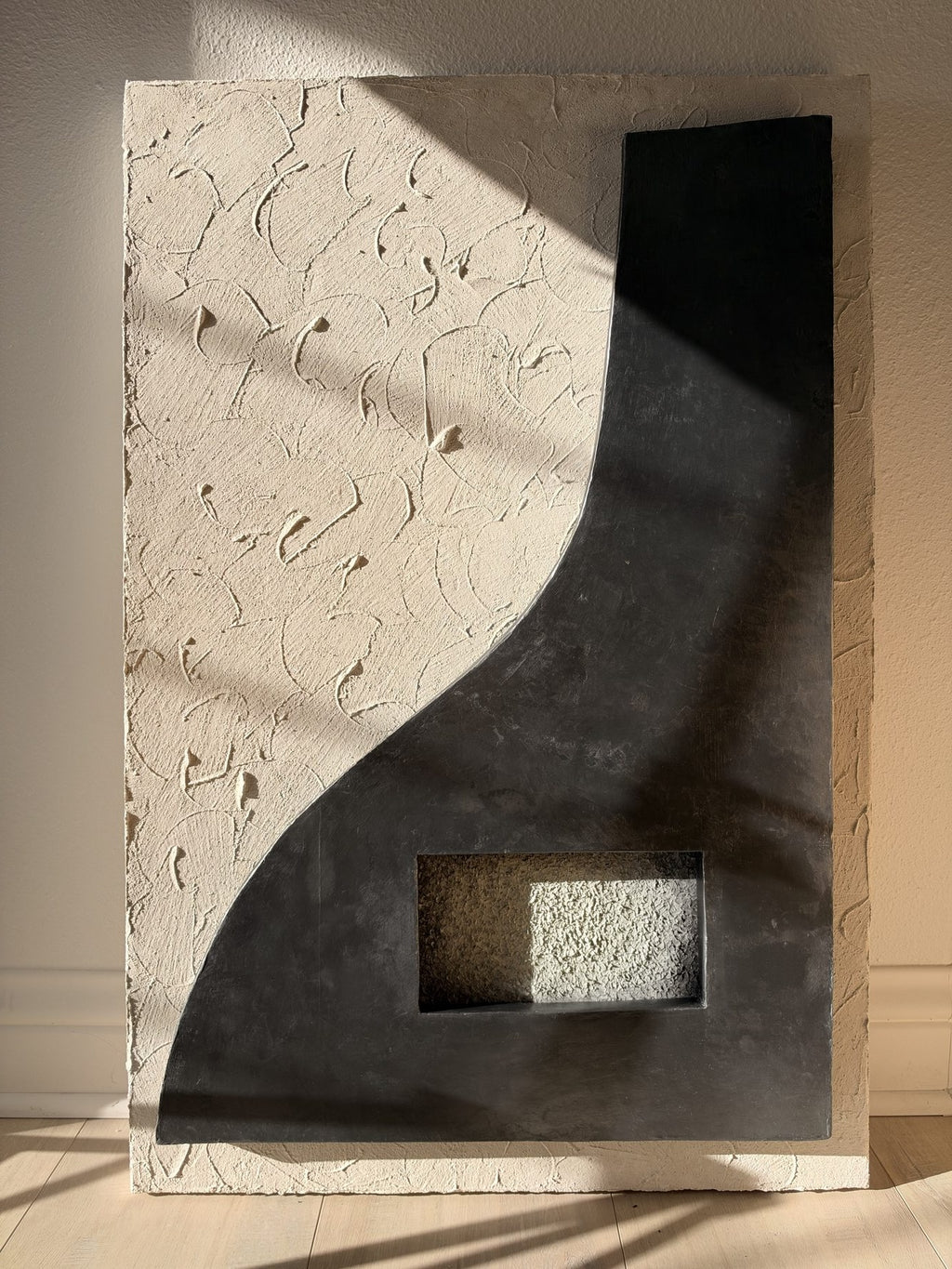 TS 04 Mist handmade plaster wall art, alternate view | ACAYA Studio