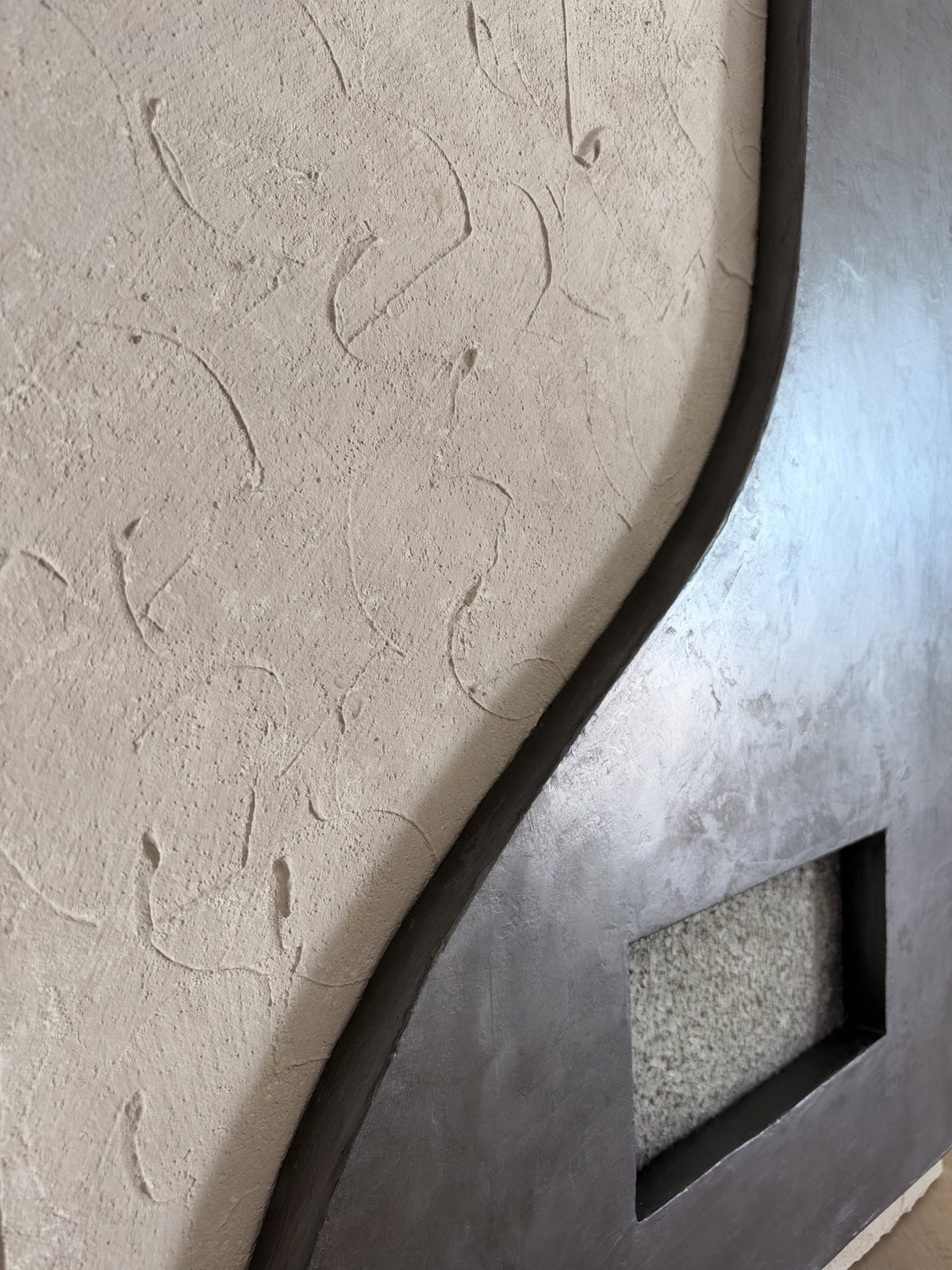 TS 04 Mist handmade plaster wall art, alternate view | ACAYA Studio
