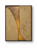 KR 02 Kloof handmade sculptural wall art — sculpted mineral surfaces parting to reveal a warm metallic passage | ACAYA Studio Kruger collection