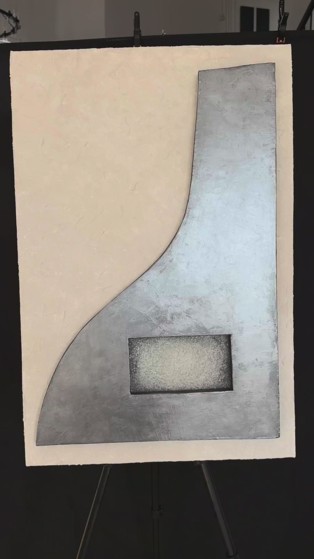 TS 04 Mist handmade plaster wall art, video | ACAYA Studio