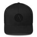 ACAYA Icon trucker cap, black — minimal logo hat | ACAYA Studio